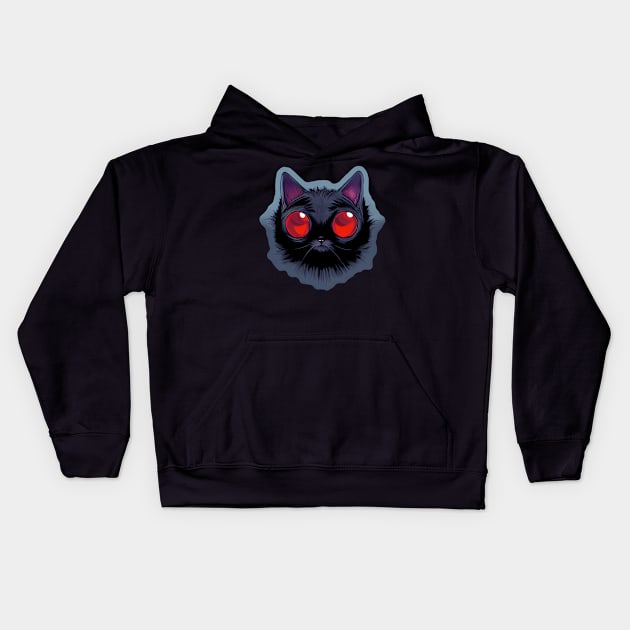 Mothkitty the Fluffiest Kryptid Kitty Kids Hoodie by Artsy Sharo